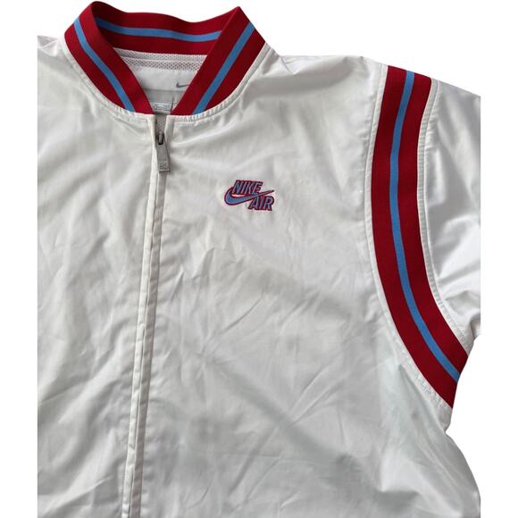 VTG Nike Air Revolution short sleeve zip long jacket white red blue XL - Picture 13 of 16